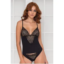 Kadın Dantelli Penye Atlet Külot / Kaşkorse Set - 345