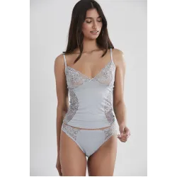 Kadın Dantelli Penye Atlet Külot / Kaşkorse Set - 391