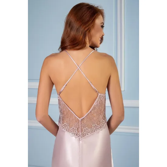 Kadın Saten Gecelik Sabahlık Altılı Set Senza Homewear 6040 Kadın Saten Gecelik Sabahlık Altılı Set Senza Homewear 6040