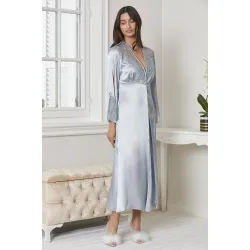 Kadın Saten Gecelik Sabahlık Altılı Set Senza Homewear 6425