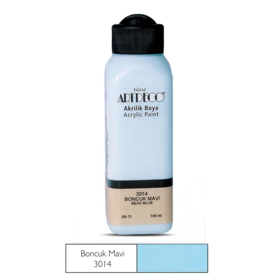 ARTDECO Y-070R-3014 AKRİLİK BOYA 140 ML BONCUK MAVİ ARTDECO Y-070R-3014 AKRİLİK BOYA 140 ML BONCUK MAVİ