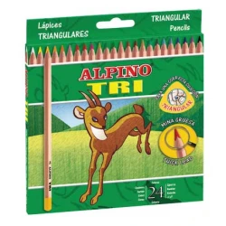ALPİNO AL-129 TRİ ÜÇGEN BOYA KALEMİ 24 LÜ