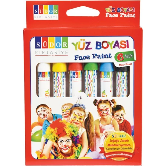 SÜDOR YB01 YÜZ BOYASI 6LI SÜDOR YB01 YÜZ BOYASI 6LI