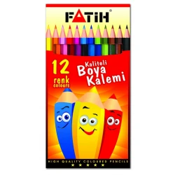 FATİH 33112 KURU BOYA 12 RENK TAM BOY