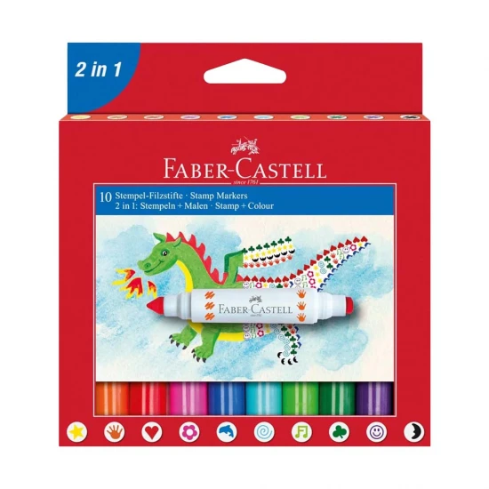 FABER JUMBO KEÇELİ KALEM 2 IN 1 10LU 155170 FABER JUMBO KEÇELİ KALEM 2 IN 1 10LU 155170