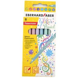 EBERHARD FABER GLİTTER FELT-TİP PEN PASTEL  8 Lİ