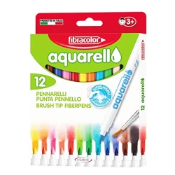 FİBRACOLOR AQUARELL 12R.KEÇELİ KAL.FC-10550AQ012SE