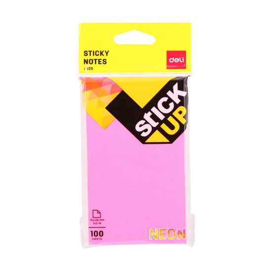 DELİ A02502 STİCKY NOTES YAPIŞKANLI NOT KAĞIDI 76X126MM NEON 100 SHEETS DELİ A02502 STİCKY NOTES YAPIŞKANLI NOT KAĞIDI 76X126MM NEON 100 SHEETS