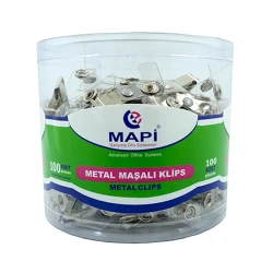 MAPİ 910 05 06 METAL KLİPS MASALI ŞEFFAF 100LÜ