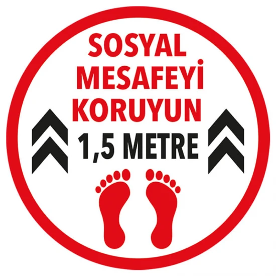 EKSTRAFİX SOSYAL MESAFE YER STİCKER YUKARI OK 1,50M EKSTRAFİX SOSYAL MESAFE YER STİCKER YUKARI OK 1,50M