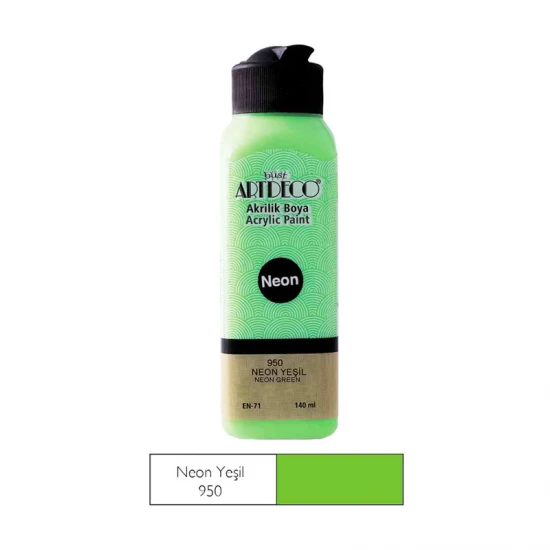 ARTDECO Y-070R-950 AKRİLİK BOYA 140 ML NEON YEŞİL ARTDECO Y-070R-950 AKRİLİK BOYA 140 ML NEON YEŞİL