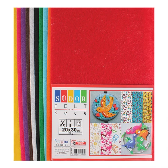 SÜDOR SK-37 KEÇE 20X30 CM 10 RENK 180G SÜDOR SK-37 KEÇE 20X30 CM 10 RENK 180G