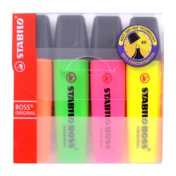 STABİLO 70-04 BOSS FOSFORLU KALEM 4 LÜ SET