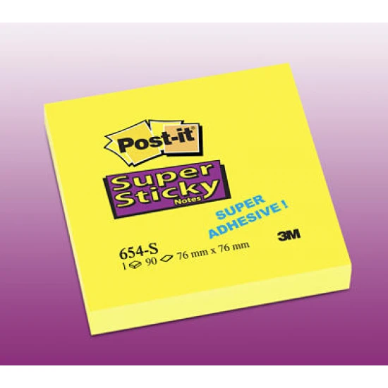 POST-İT 654-S NOT SARI SÜPER STİCKY 76X76MM 90Y POST-İT 654-S NOT SARI SÜPER STİCKY 76X76MM 90Y
