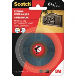 SCOTCH 4002  EXTRA GÜÇLÜ MONTAJ BANDI 19MMX1,5M 0048-7471-3