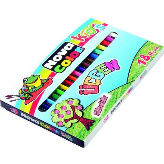 NOVA COLOR NC-2120 ÜÇGEN BOYA KALEMİ 18Lİ SET NOVA COLOR NC-2120 ÜÇGEN BOYA KALEMİ 18Lİ SET