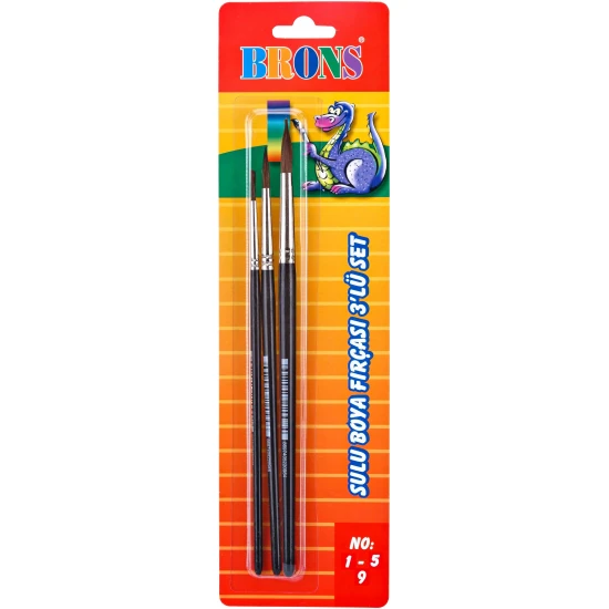 BRONS BR-671 SULUBOYA FIRÇA SETİ 3LÜ 1-5-9