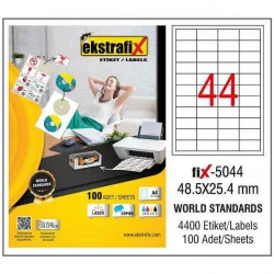 EKSTRAFİX FİX-5044 LASER ETİKET 48,5X25,4 MM Q