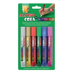 ALPİNO DE-015 CREA GLITTER GLUE SİMLİ 6 LI