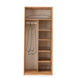 Anka 2 Kapılı Gardırop Elbise Dolabı 90x59x215