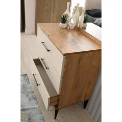 Anka 3 Çekmeceli Aynalı Şifonyer Makyaj Masası 80x45x89