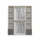 Bella 4 Kapılı Gardırop Aynalı Çekmeceli 170x55x210 Bella 4 Kapılı Gardırop Aynalı Çekmeceli 170x55x210