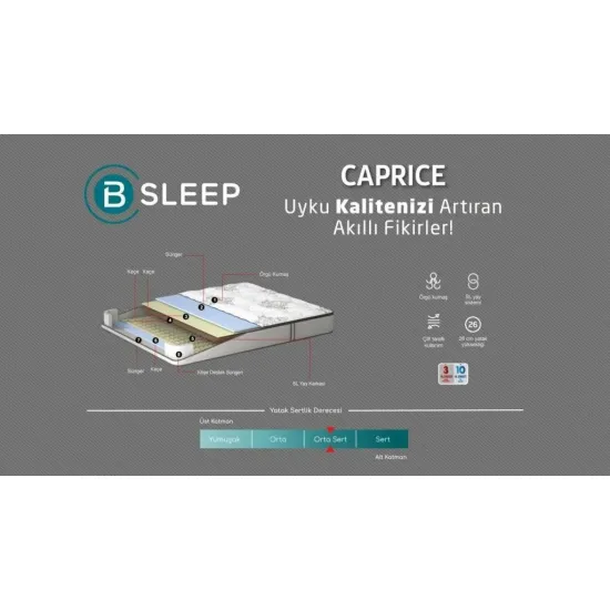 Bellona Caprice Full Ortopedik Yatak Tek Kişilik Çift Taraflı Bellona Caprice Full Ortopedik Yatak Tek Kişilik Çift Taraflı