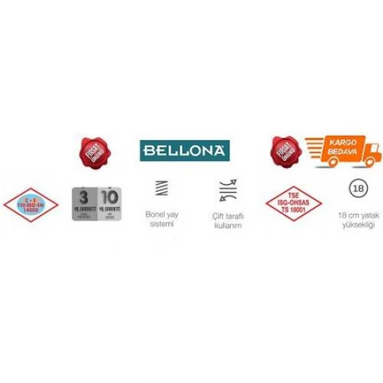 Bellona Ecoplus Yatak 100x200 Tek Kişilik 10Yıl Garanti Bellona Ecoplus Yatak 100x200 Tek Kişilik 10Yıl Garanti