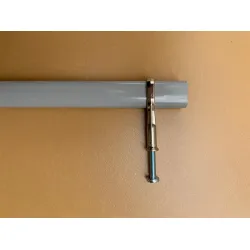 Dolap Askı Borusu Gri+2 Flanş Tüm Ölçüler Tüm Markalara Uyumlu
