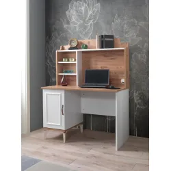 Genç Odası Trend Yarım Kitaplıklı Çalışma Masası 110x60x144cm