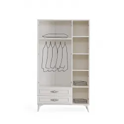 Irmak 3 Kapılı 2 Çekmeceli Gardrop Elbise Dolabı 120x48x195cm