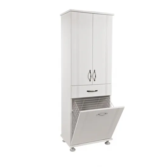 Lake Kapaklı Çekmeceli Sepetli Banyo Çok Amaçlı Dolap 60x40x180 Lake Kapaklı Çekmeceli Sepetli Banyo Çok Amaçlı Dolap 60x40x180