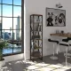 Modern Tarz Ahşap Metal 5 Raflı Kitaplık 40x30x180 Modern Tarz Ahşap Metal 5 Raflı Kitaplık 40x30x180