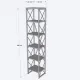 Modern Tarz Ahşap Metal 5 Raflı Kitaplık 40x30x180 Modern Tarz Ahşap Metal 5 Raflı Kitaplık 40x30x180