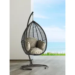 Rattan Damla Bahçe Balkon Teras Tekli Salıncak
