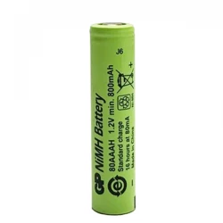Gp 80Aaah 1.2 Volt 800 Mah Düz Kafa Şarjli Aaa İnce Kalem Pi̇l