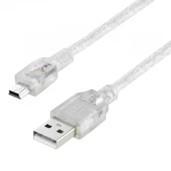 Powermaster Pm-11937 Usb 5 Pi̇n Geni̇ş 1.5 Metre Şeffaf V3 Uç Kablo (11937=8861)