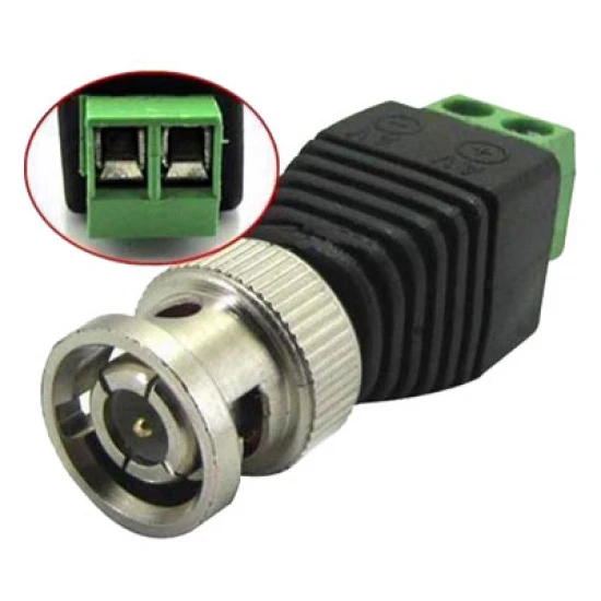 Powermaster Vi̇deo Balun Dc To Bnc Konnektör Powermaster Vi̇deo Balun Dc To Bnc Konnektör