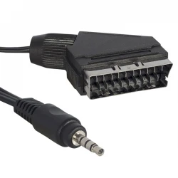 Elektromer 3.5 Mm Stereo Erkek/Scart Kablo 1.2 Metre Kisa Jack Uydu Alicisi Av Kablo (Ti̇vi̇bular İçi̇n)