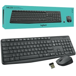 Logitech Mk235 Q Tr Kablosuz Klavye Mouse Set Gri̇
