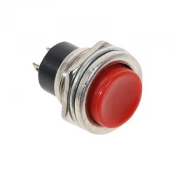 Yuvarlak 16Mm Kirmizi / Si̇yah Metal Buton (Ds-212)(Ic-180)