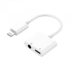 Powermaster Rc12 Iphone 7-8-Plus-X Seri̇si̇ Lightning 3.5Mm Kulaklik + Şarj Çevi̇ri̇ci̇ Adaptör
