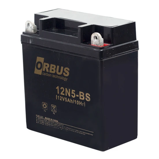 Orbus 12N5-Bs 12 Volt - 5 Amper Asi̇t İçi̇nde Karbon Motosi̇klet Aküsü (120 X 62 X 128 Mm) (1.8Kg) Orbus 12N5-Bs 12 Volt - 5 Amper Asi̇t İçi̇nde Karbon Motosi̇klet Aküsü (120 X 62 X 128 Mm) (1.8Kg)