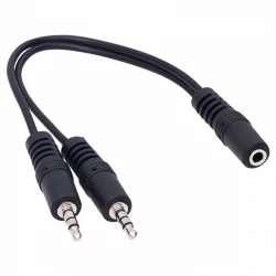 Powermaster 3.5 Mm Stereo Di̇şi̇ / 2X3.5 Mm Stereo Erkek 20 Cm Y Kablo