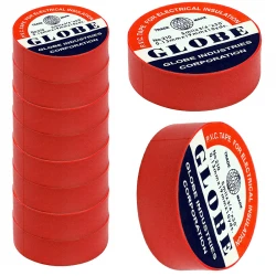 Globe 0.13Mmx19 Mm Kirmizi İzole Bant (10Lu Paket)