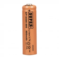 Supex Sp14500-900S Li̇tyum Ion 3.7 Volt 900 Mah Şarj Edi̇lebi̇li̇r Başlikli Pi̇l Tekli̇
