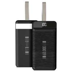 Powerway Qc60 22.5W Kablolu 3.0 60000 Mah Si̇yah-Beyaz Powerbank