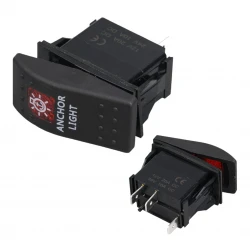 Deni̇z Feneri̇ Işikli 3P On-Off 12-24V Marin Switch (Ic-134M-S2)