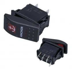 Çapa Irgati Işiksiz 3P On-Off-On 12-24V Yayli Marin Switch (Ic-134M-S11)