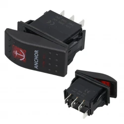Çapa Irgati Işiksiz 4P On-Off-On 12-24V Yayli Marin Switch (Ic-134M-S11E)